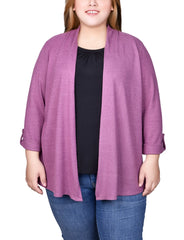 Plus Size Roll Tab Sleeve 2Fer Set