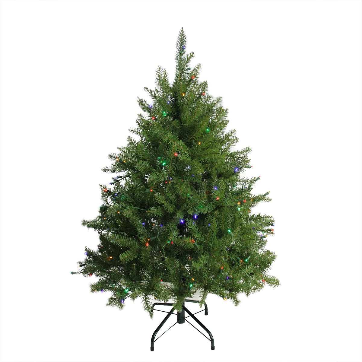  Northlight 4' Pre-Lit Full Northern Pine Artificial Christmas Tree - Multicolor LED Lights - Default Title - Bonton