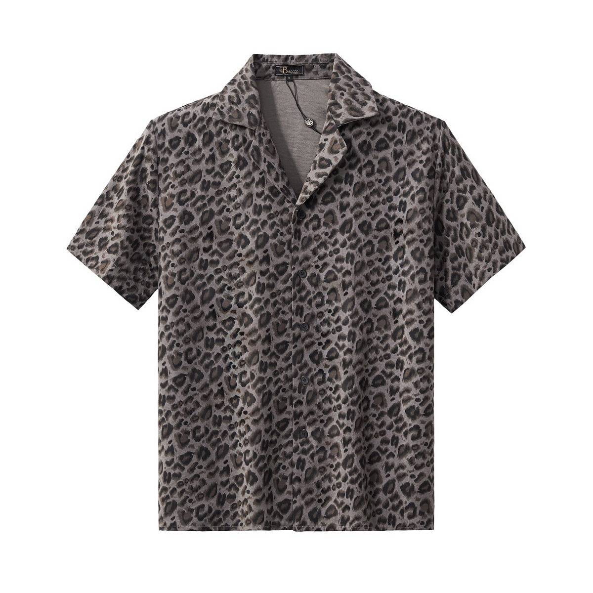  Barocco Arden Camp Collar Shirt GREY - GREY - Bonton