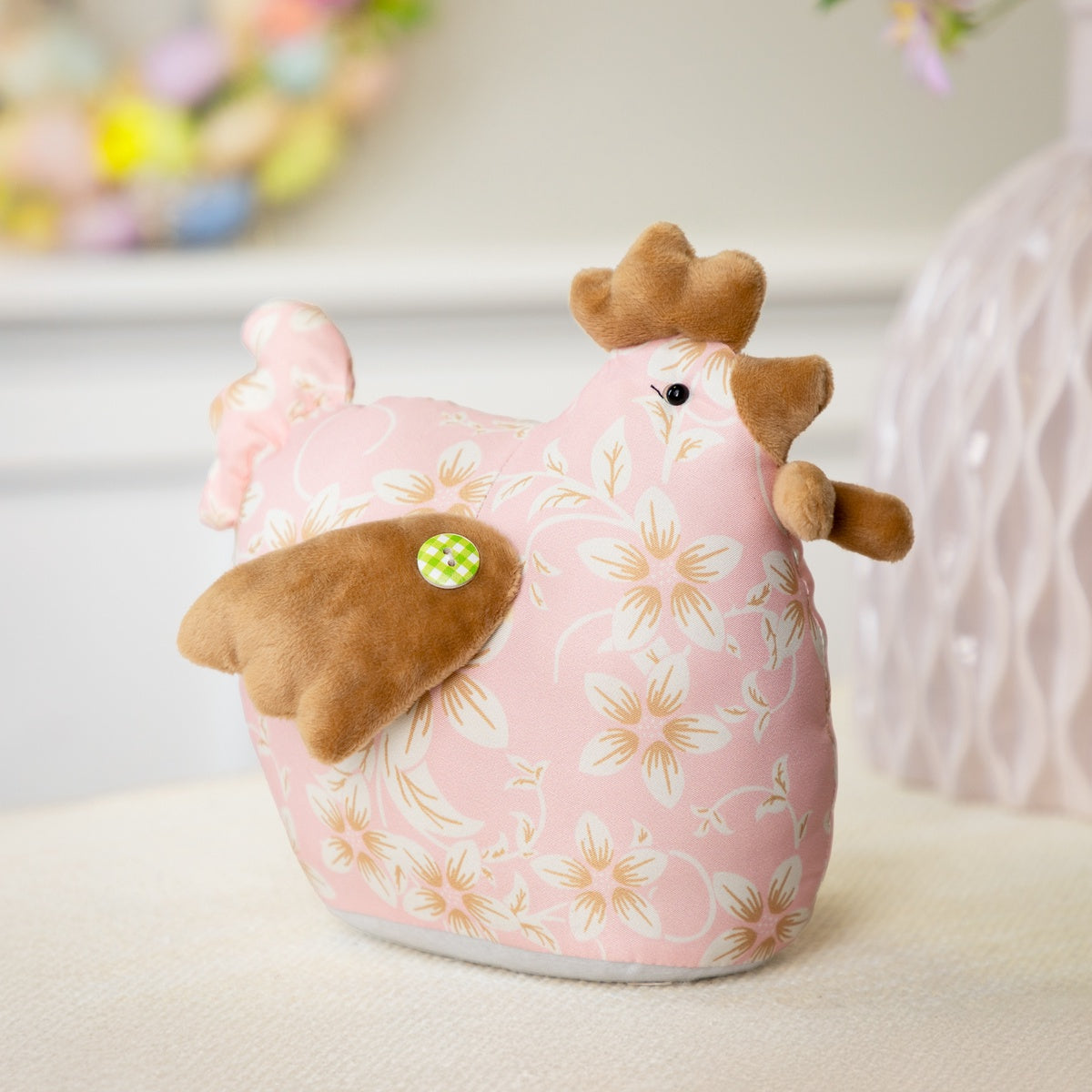  Northlight Country Floral Spring Hen Easter Figure - 8