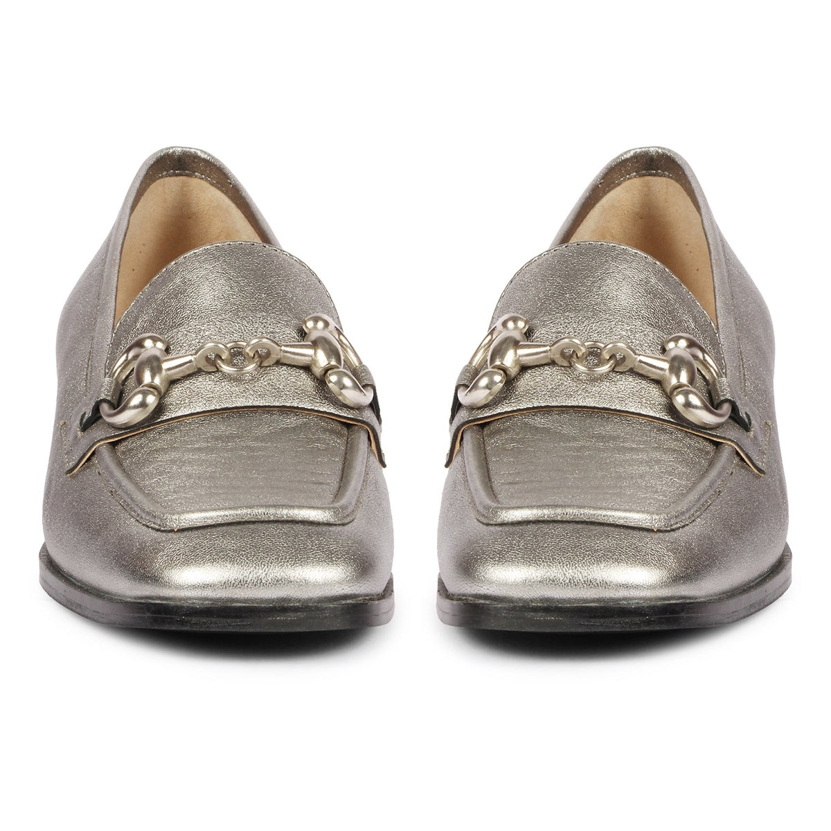 Saint G Saint G - Jacqueline Metallic Loafers Footwear - Gunmetal - Bonton