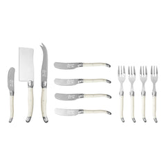 Laguiole Ultimate 11-Piece Charcuterie Set With Faux Ivory Handles