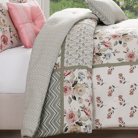 Bebejan Sage Serenity 5 Piece Reversible Comforter Set