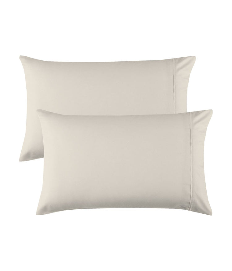 Organic Cotton 144TC Percale Pillowcases Set of 2 Fresh Ivory