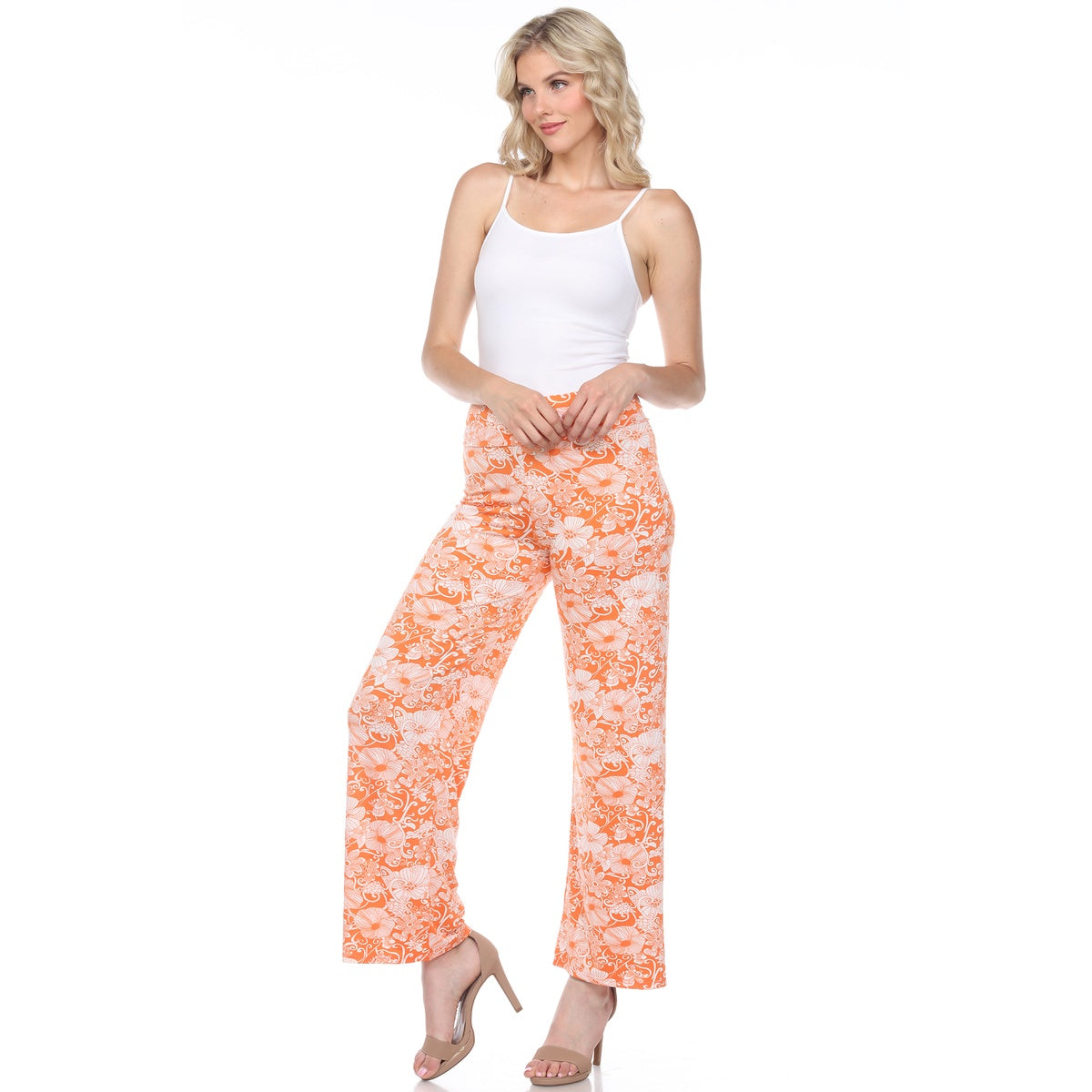  White Mark Floral Paisley Palazzo Pants - XL - Bonton