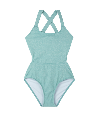 Sparkles Cut Out Cross Strap One Piece