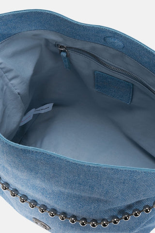 Ball Chain Bucket Bag - Denim Blue / One Size