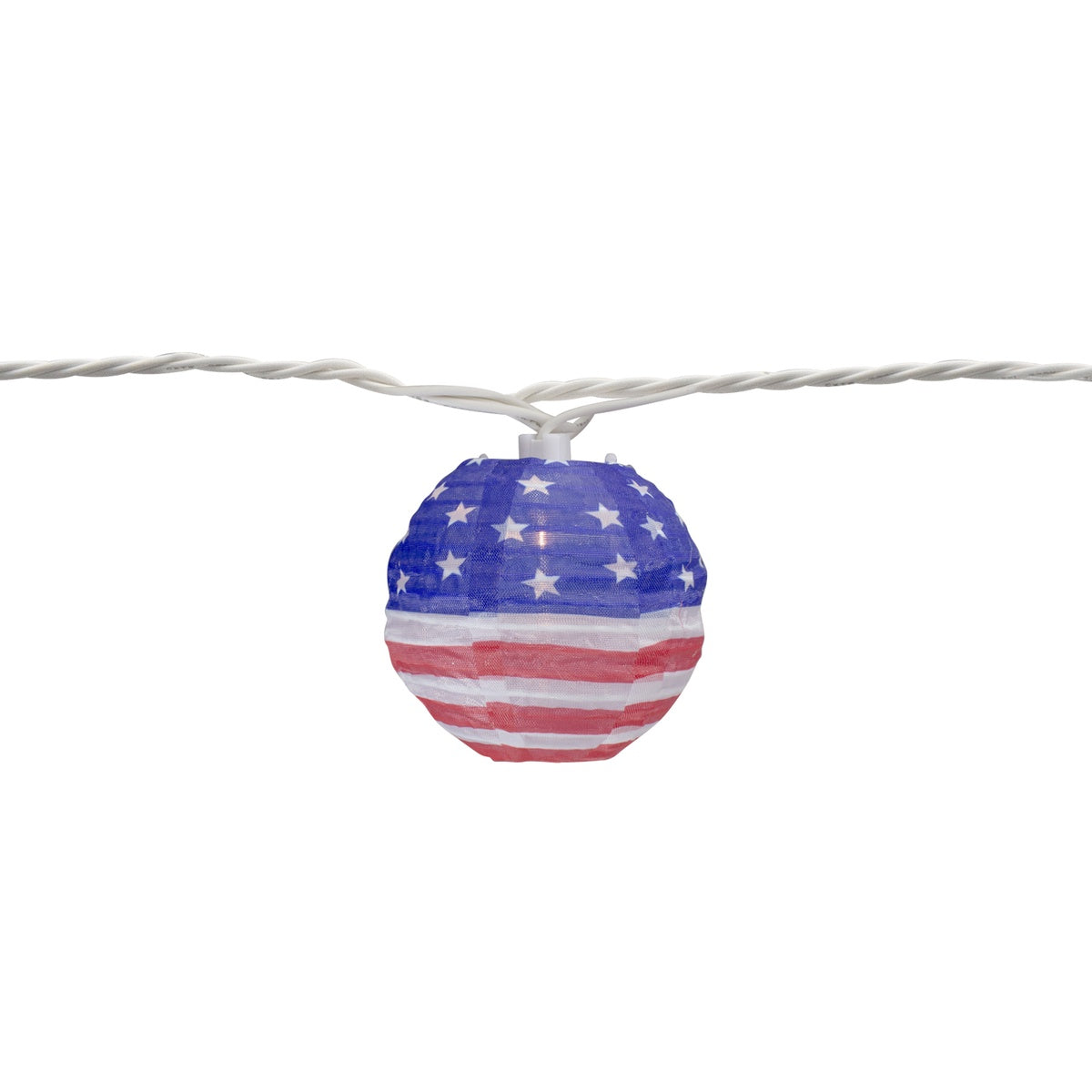  Northlight American Flag Paper Lantern Patriotic Patio Lights - 8.5' - White Wire - 10ct - Default Title - Bonton