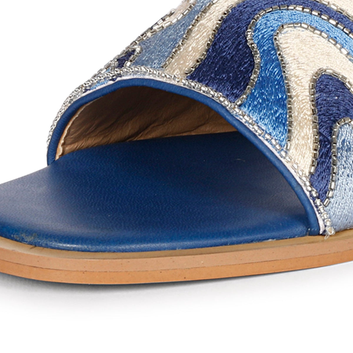  Saint G Giorgia Flat Sandals - Multi Blue - Bonton