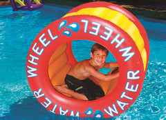 Inflatable Yellow Water Wheel Swimming Pool Float  14-Inch