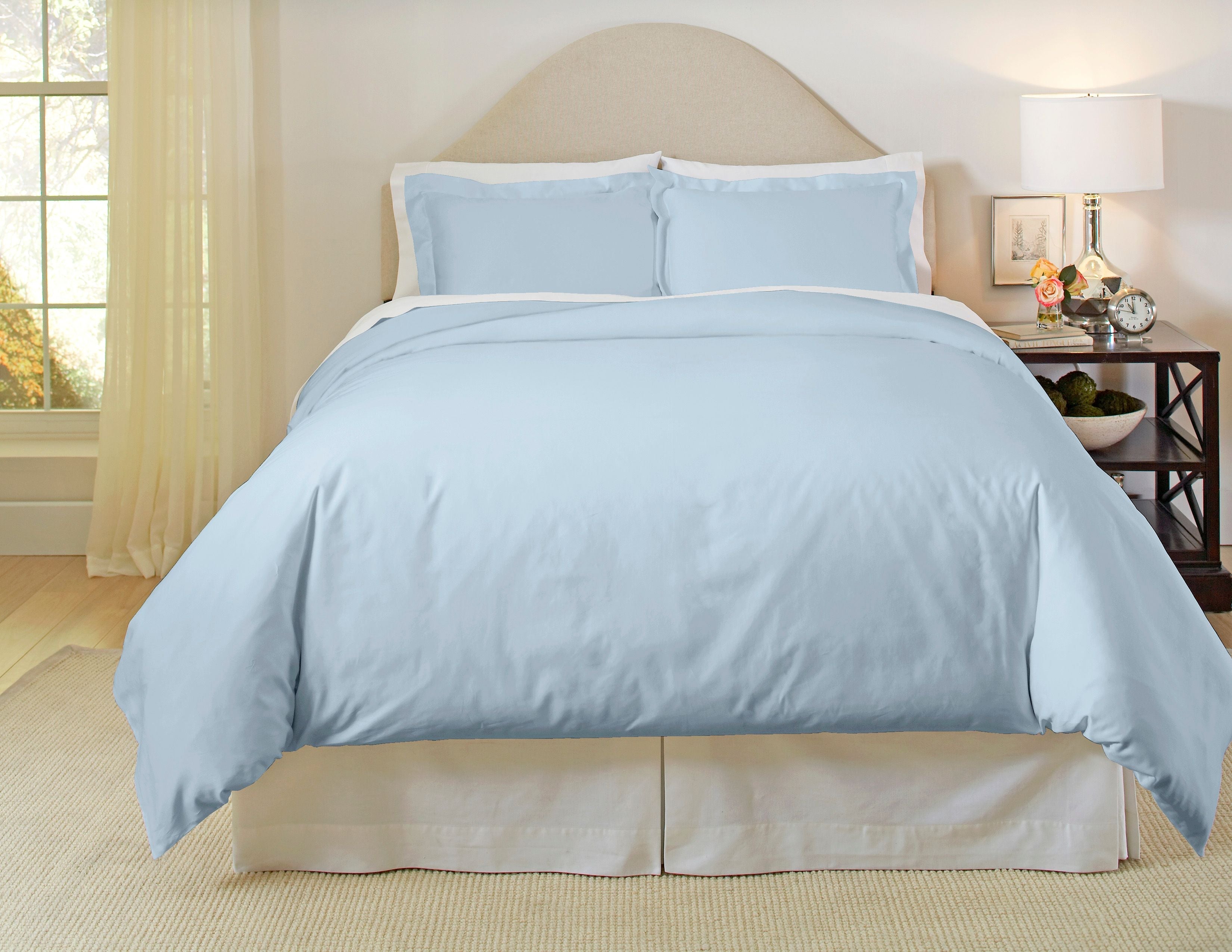  Pointehaven 500 Thread Count Cotton Duvet Sets - Blue - Bonton