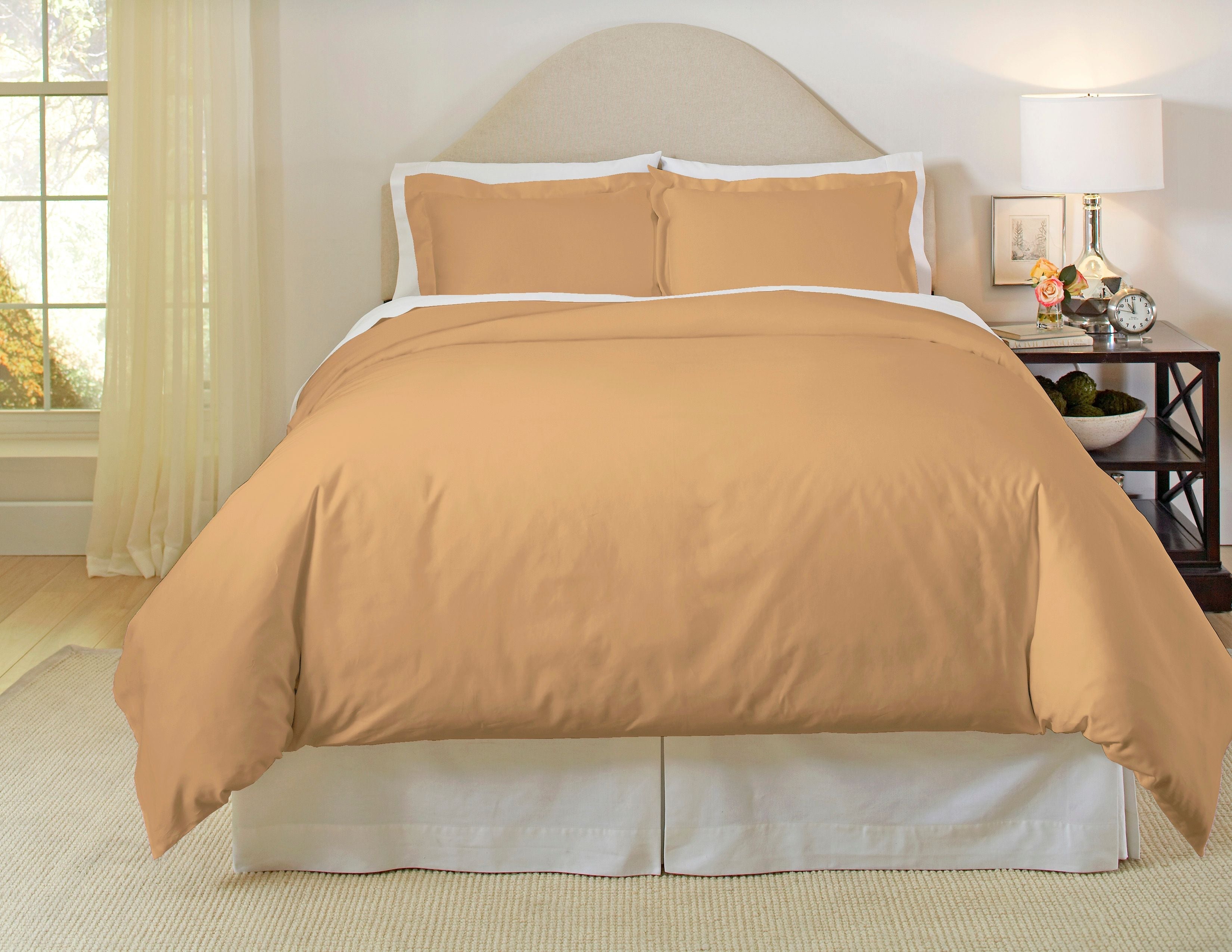  Pointehaven 500 Thread Count Cotton Duvet Sets - Chocolate - Bonton