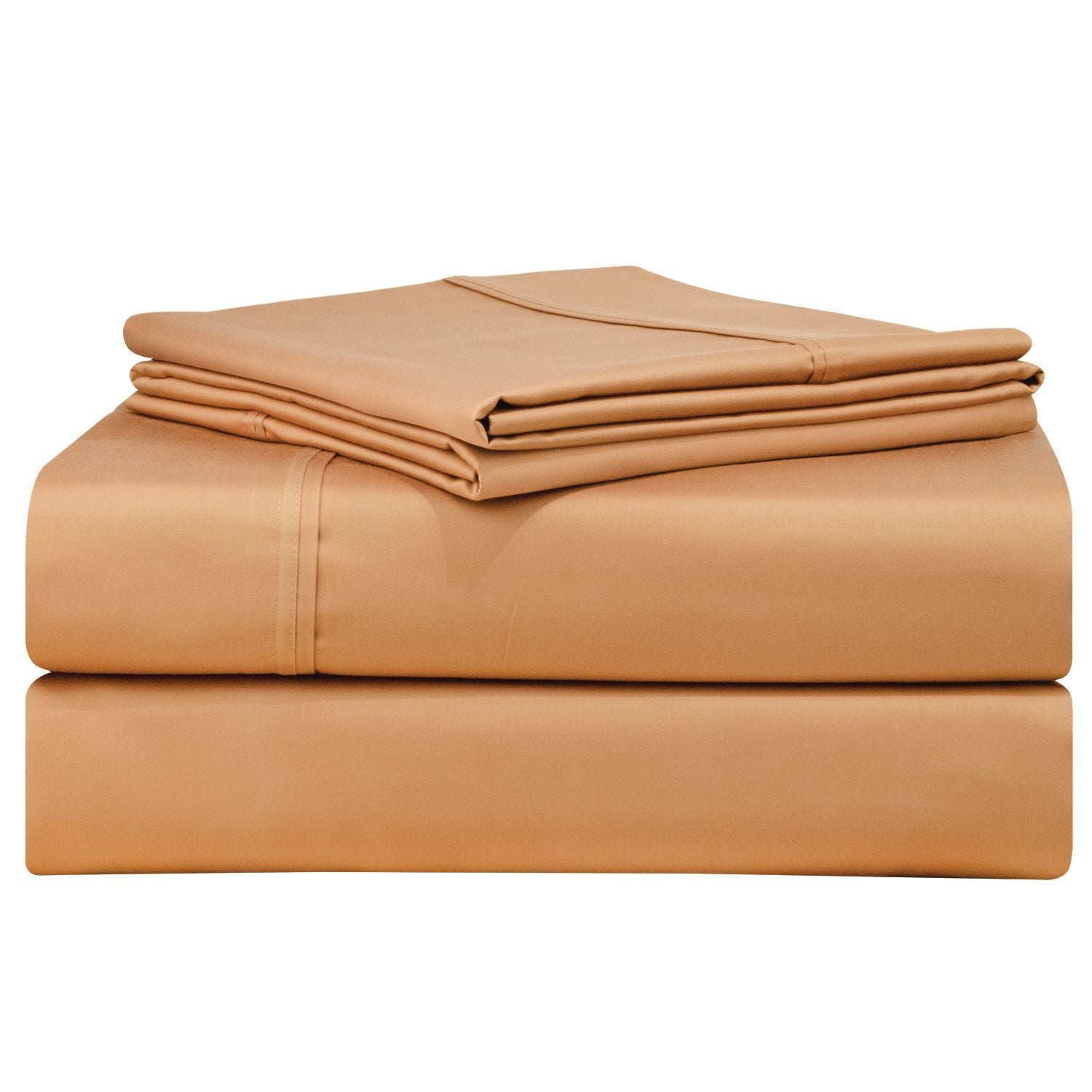  Pointehaven 500 Thread Count Cotton Sheet Sets - Chocolate - Bonton