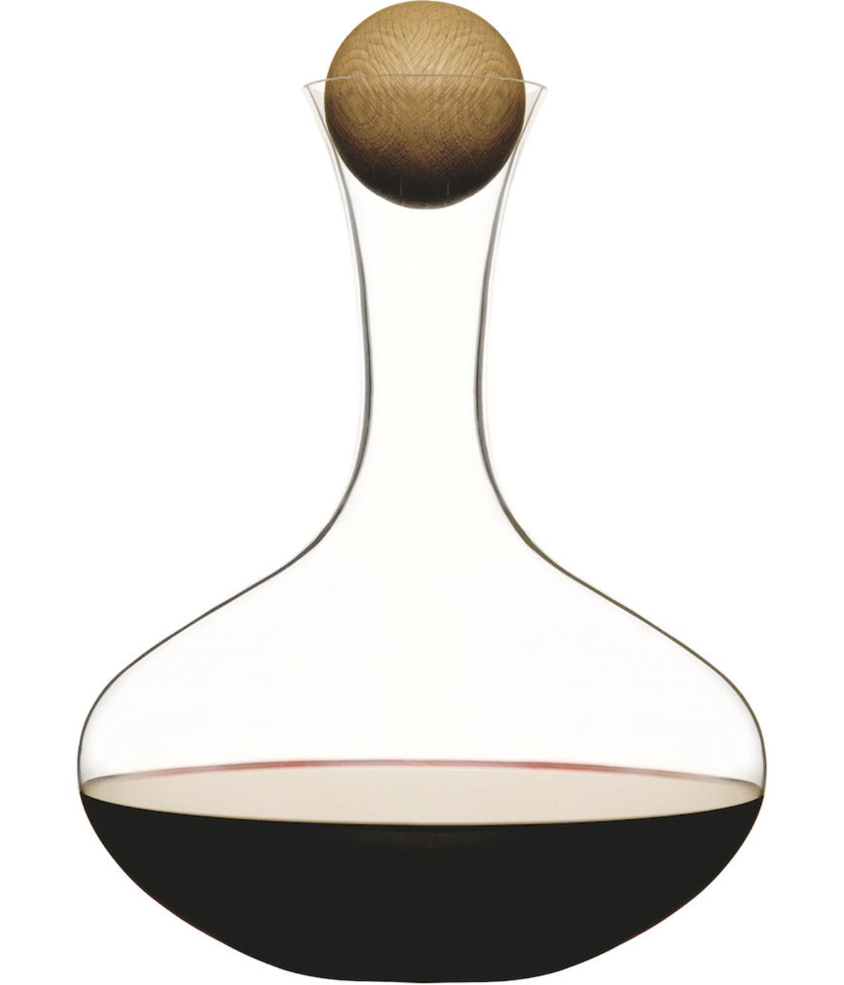  Widgeteer Sagaform By Widgeteer Nature Glass Wine Decanter With Oak Stopper - Clear/Brown - Bonton