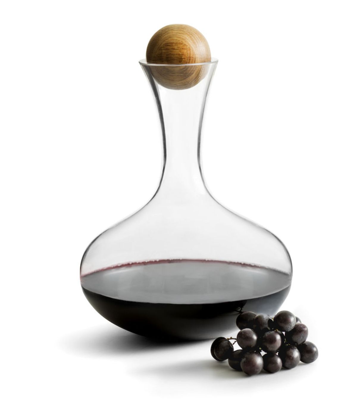  Widgeteer Sagaform By Widgeteer Nature Glass Wine Decanter With Oak Stopper - Clear/Brown - Bonton