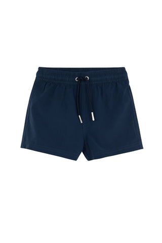 Boys 2 Match Drawstring Swim Shorts-Navy