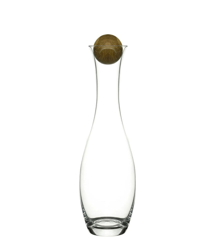 Sagaform By Widgeteer Nature Glass Water Carafe With Oak Stopper Clear/Brown