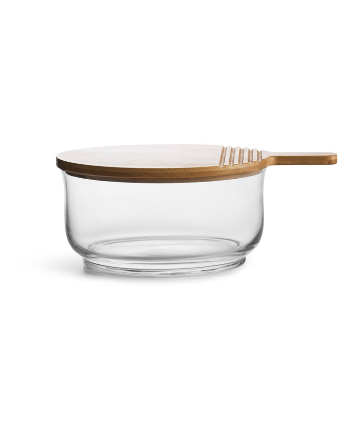 Sagaform By Widgeteer Nature Salad Bowl With Bamboo Lid/Cutting Board Clear/Brown