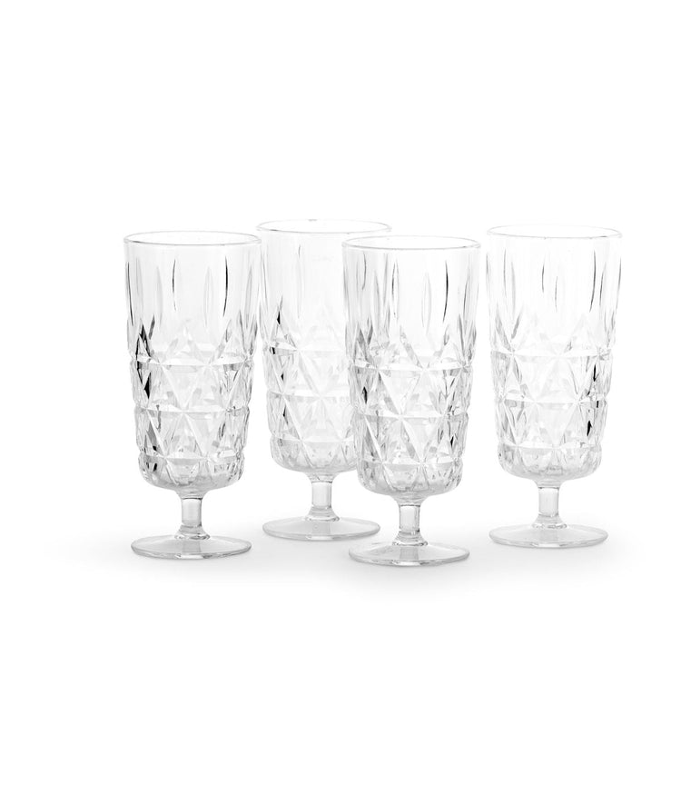 Sagaform By Widgeteer Picnic Outdoor Dinnerware Collection Champagne Glass, Set of 4 Clear