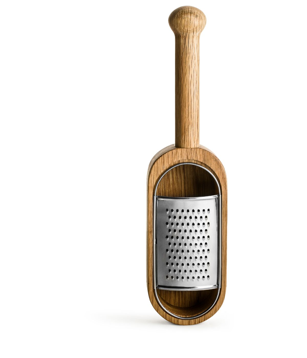  Widgeteer Sagaform By Widgeteer Nature Stainless Steel Cheese Grater With Oak Holder - Silver/Brown - Bonton