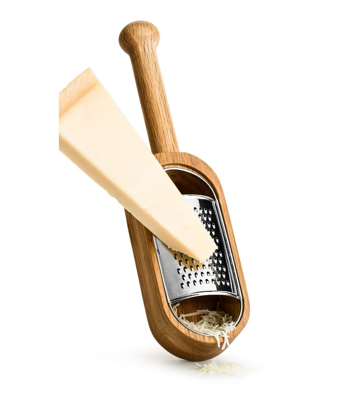  Widgeteer Sagaform By Widgeteer Nature Stainless Steel Cheese Grater With Oak Holder - Silver/Brown - Bonton