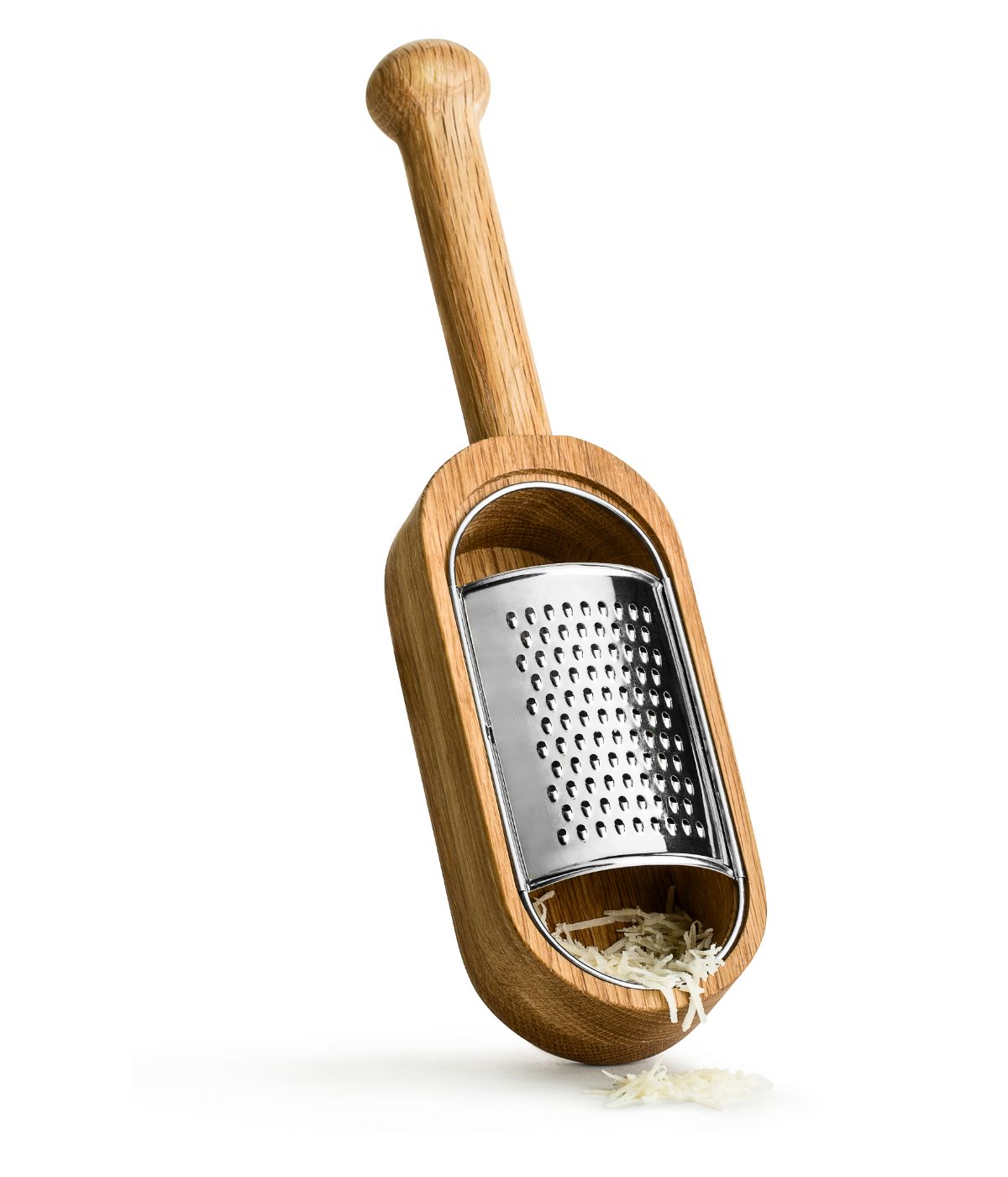  Widgeteer Sagaform By Widgeteer Nature Stainless Steel Cheese Grater With Oak Holder - Silver/Brown - Bonton