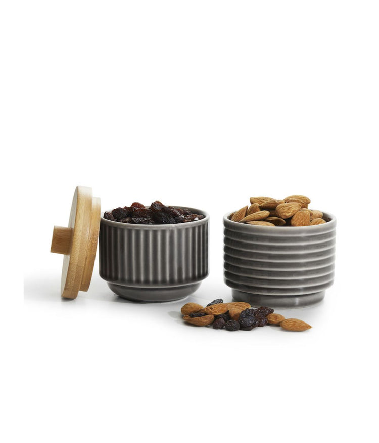Sagaform By Widgeteer Coffee & More Collection Stackable Bowls, Set of 2 Gray