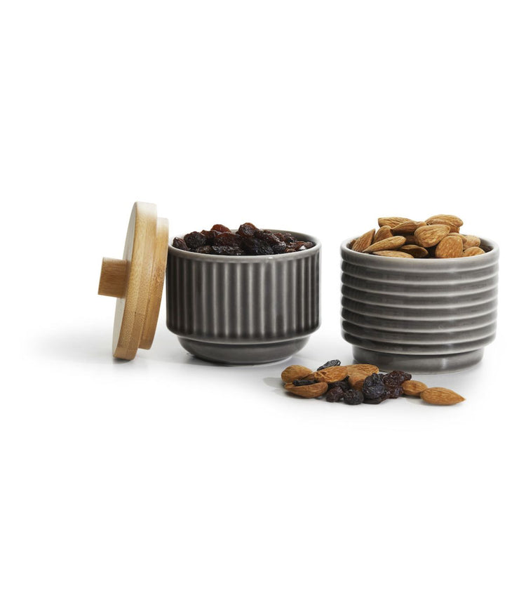 Sagaform By Widgeteer Coffee & More Collection Stackable Bowls, Set of 2 Gray