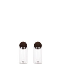 Sagaform By Widgeteer Nature Salt And Pepper Shakers With Cork Stoppers, Set of 2 Clear/Brown