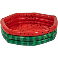 47" Inflatable Round 3 Ring Watermelon Kiddie Swimming Pool