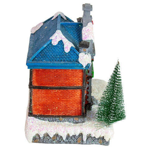 LED Lighted Post Office Christmas Village Decoration - 7"