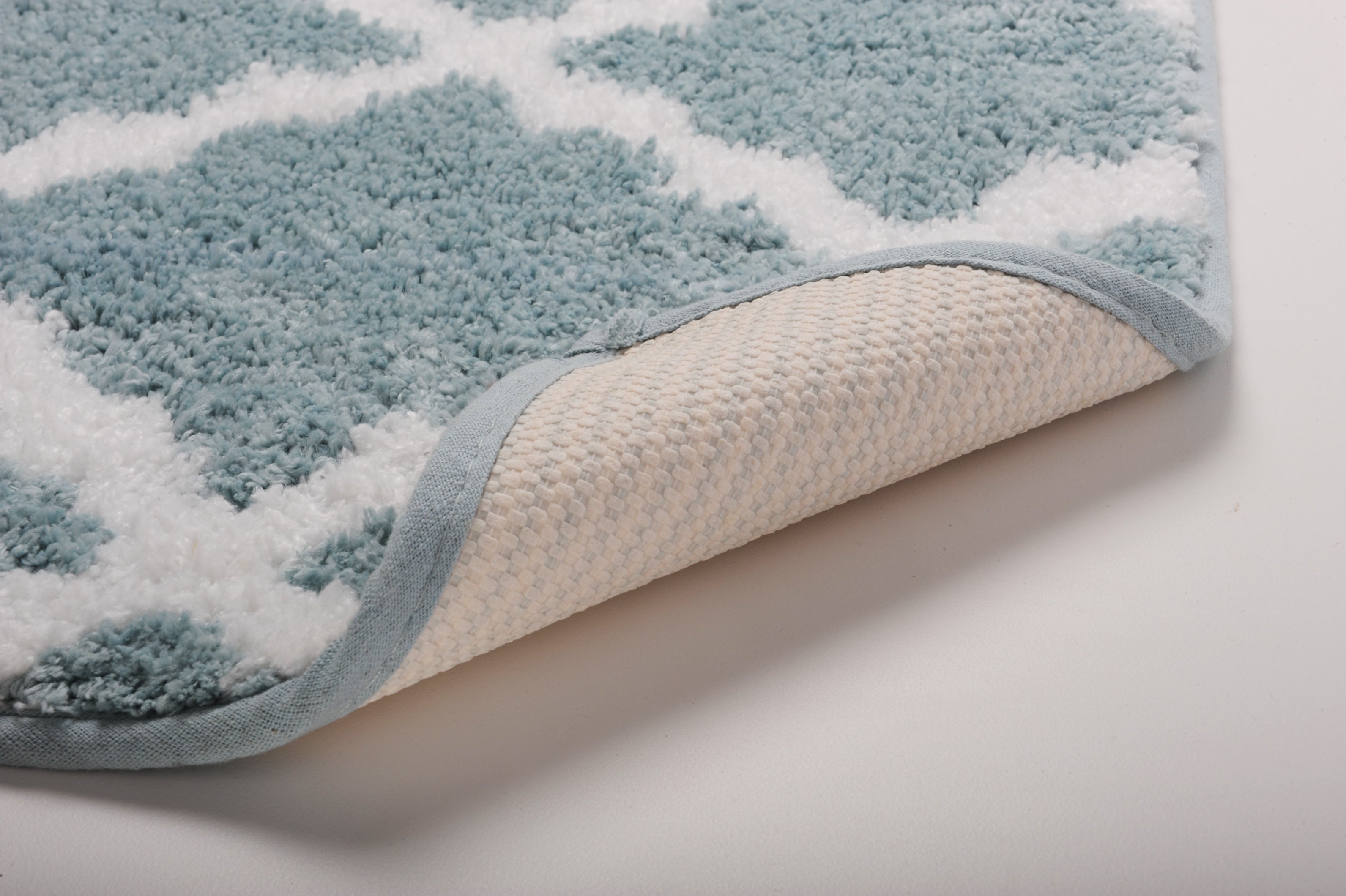  Bibb Home Bibb Home 1-2 Pack Trellis Micro Shag Bath Rugs - 1 Pack - 17