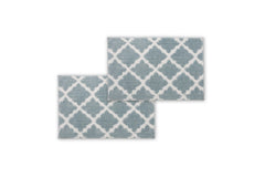 Bibb Home 1-2 Pack Trellis Micro Shag Bath Rugs