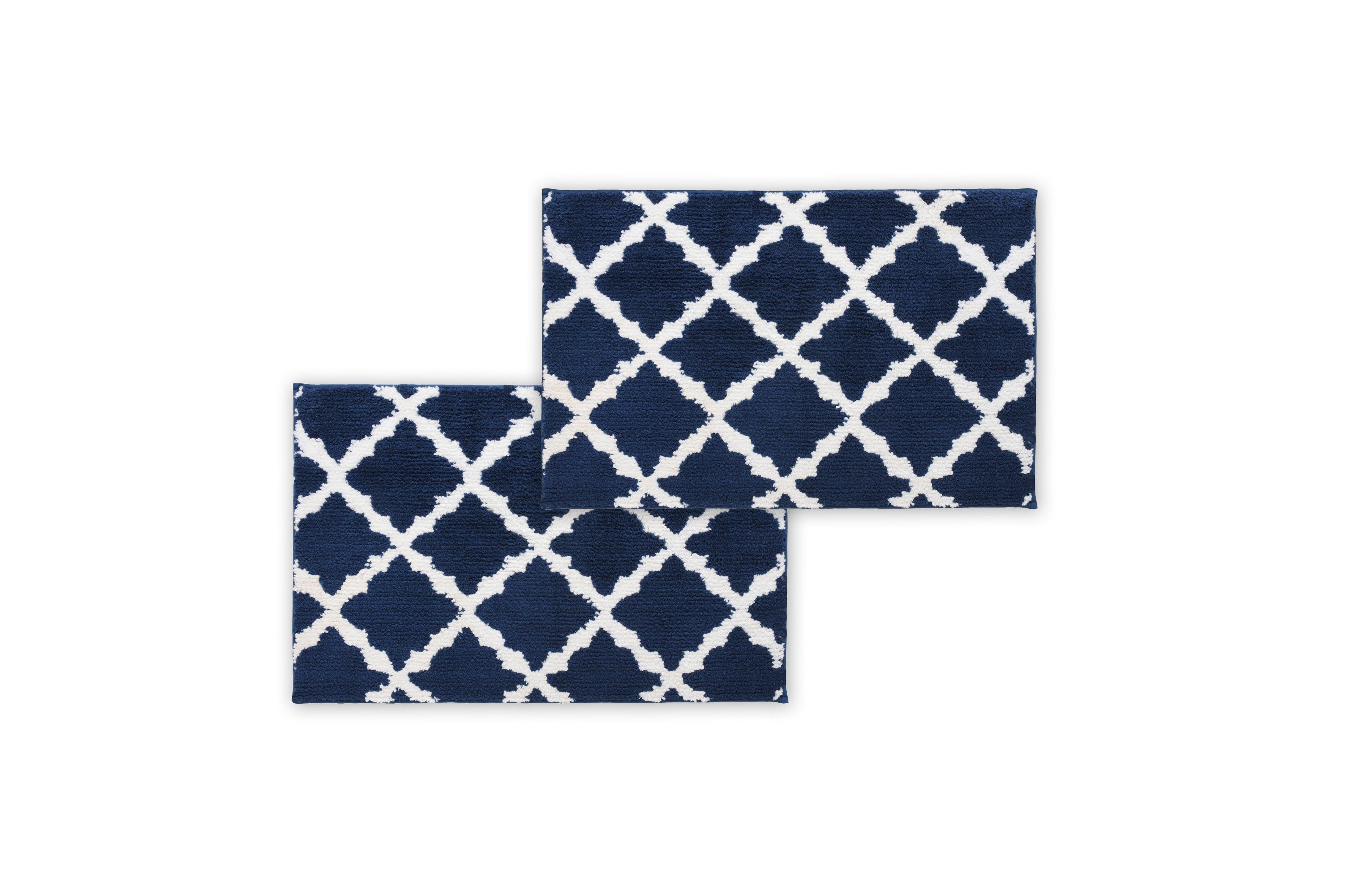  Bibb Home Bibb Home 1-2 Pack Trellis Micro Shag Bath Rugs - 1 Pack - 17
