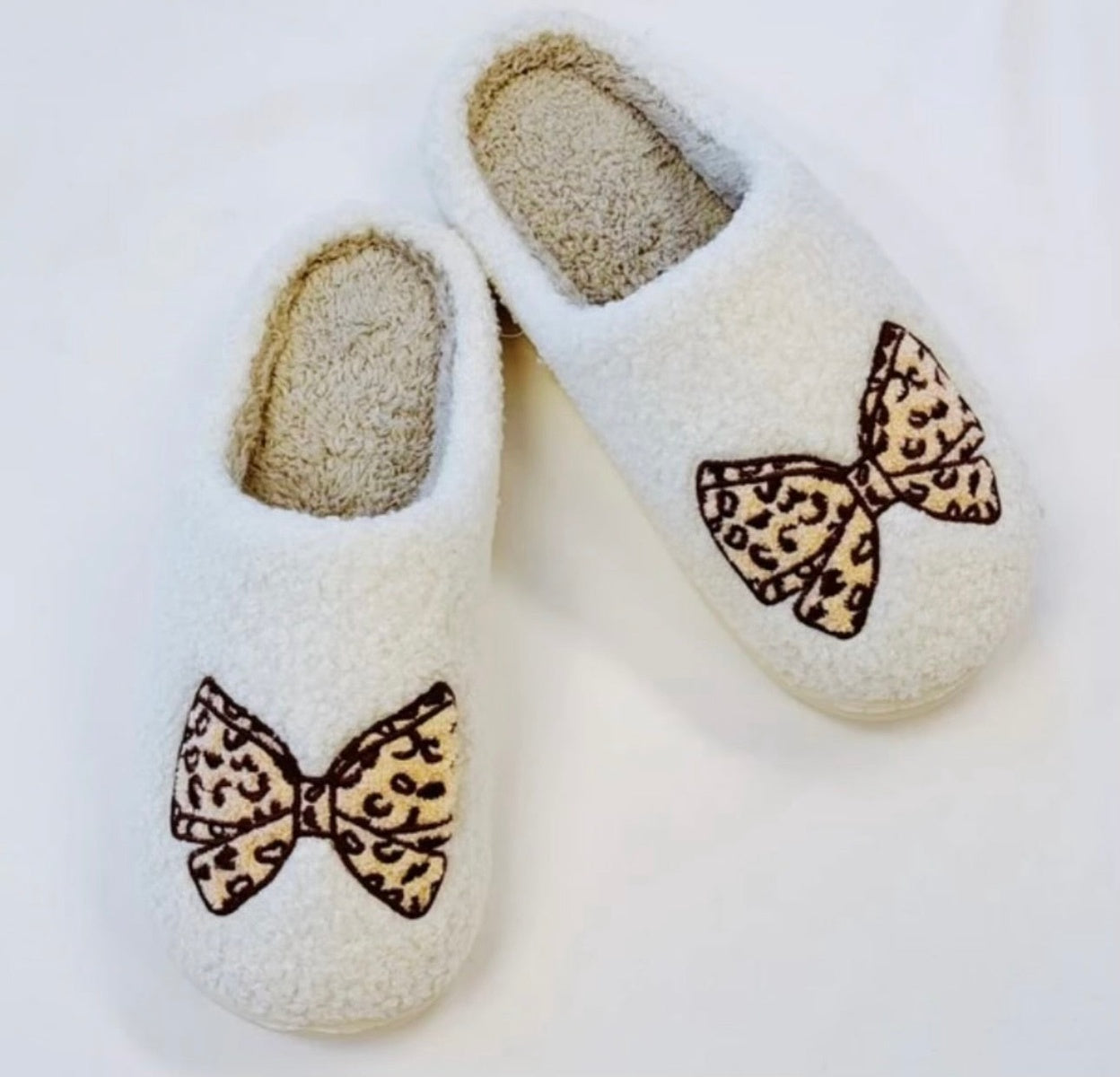  Lemonbella Christa Bow Slippers- Leapord - Small 5/6 - Bonton