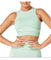 Women's Recycled Color Block Racer Crop Top