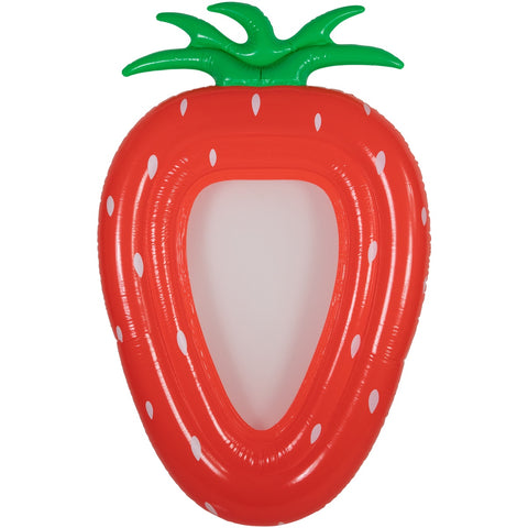 Jumbo Strawberry Mesh Lounger Pool Float  65.5-Inch