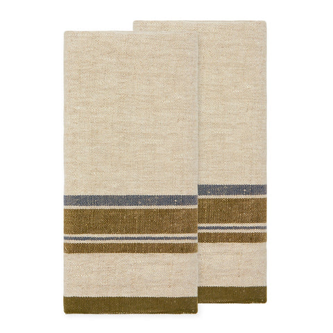 Antibes Natural Tea Towels, Set of 2