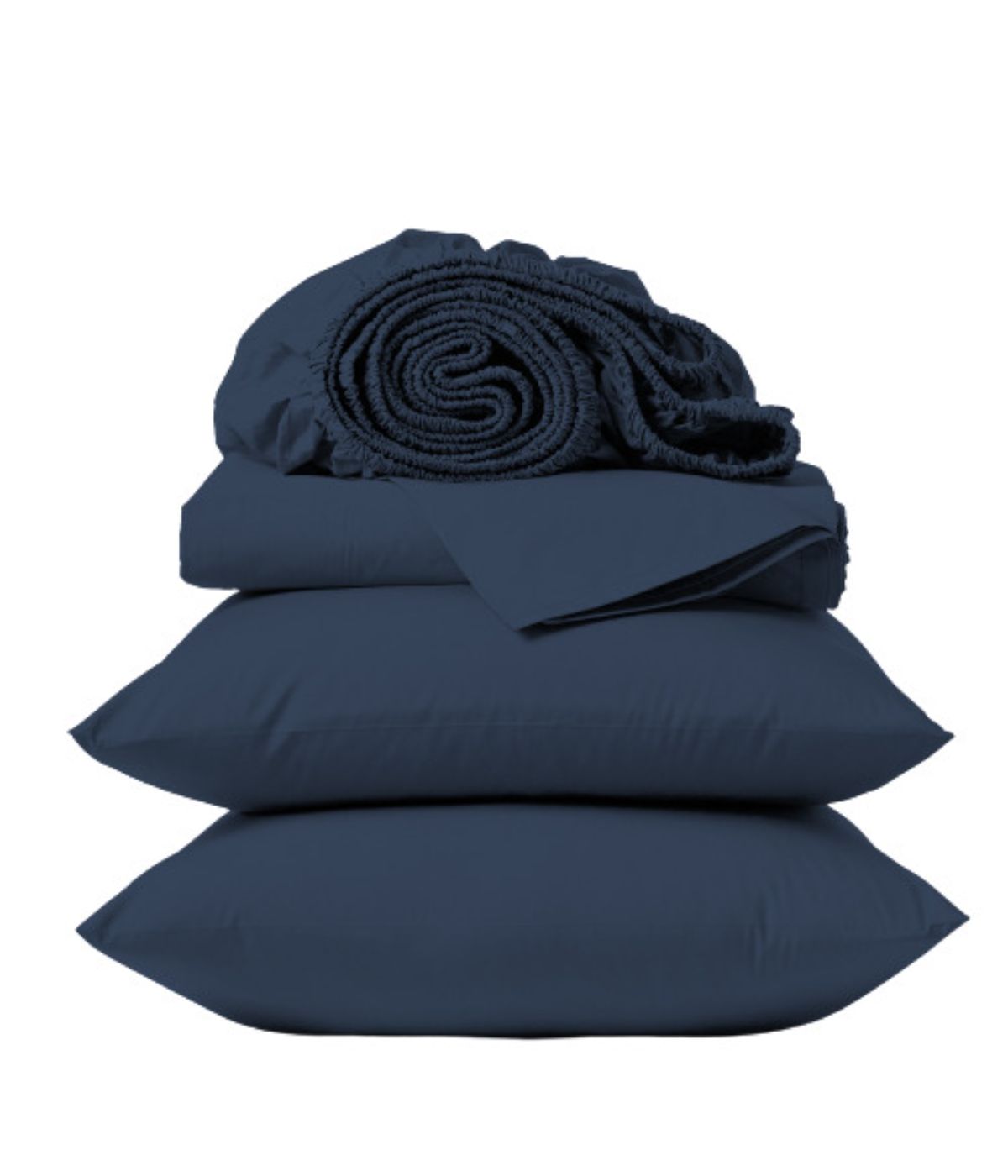  Purity Home Cotton 400 Thread Count Percale Sheet Set Navy - Navy - Bonton