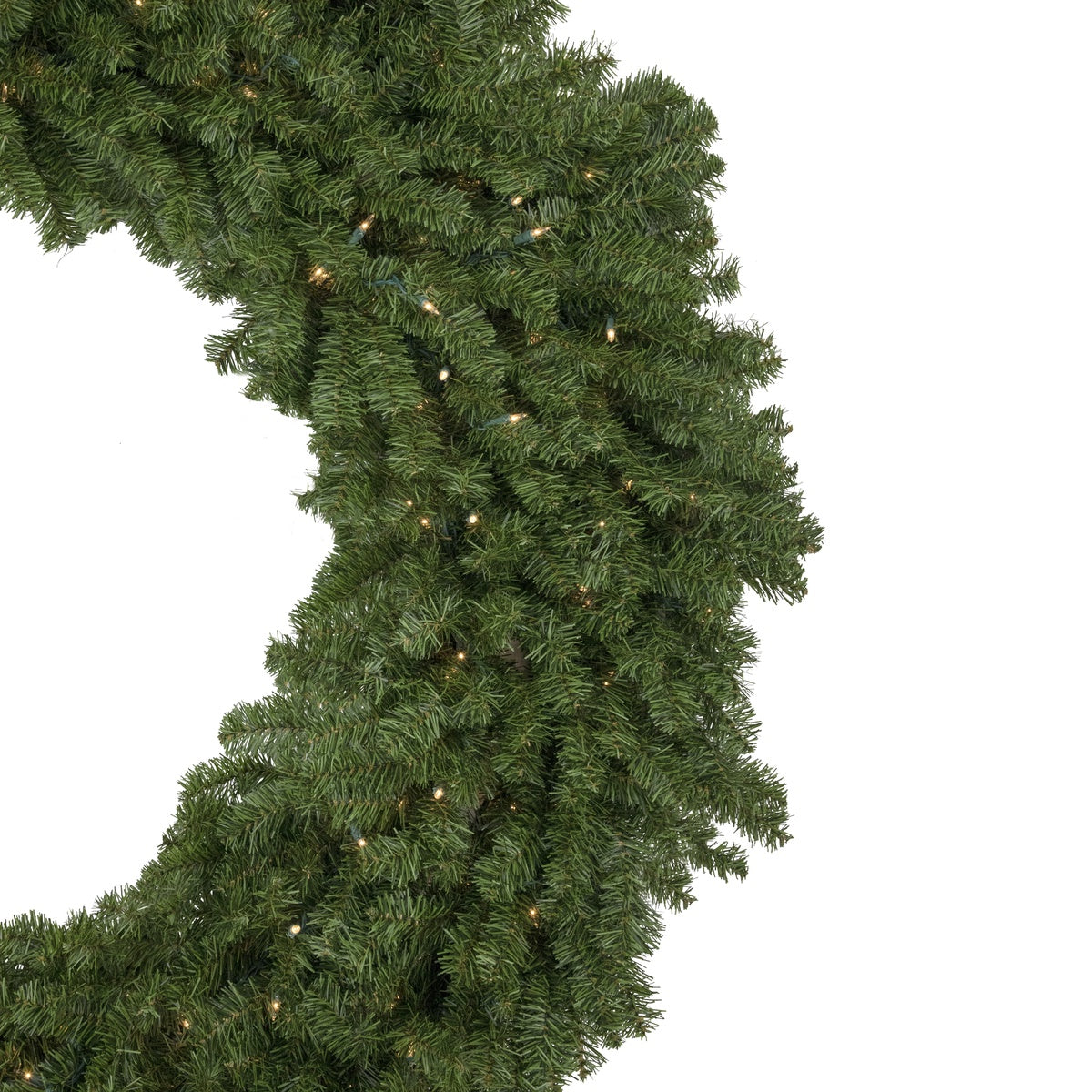  Northlight Pre-Lit Commercial Canadian Pine Artificial Christmas Wreath - 5' - Clear Lights - Default Title - Bonton