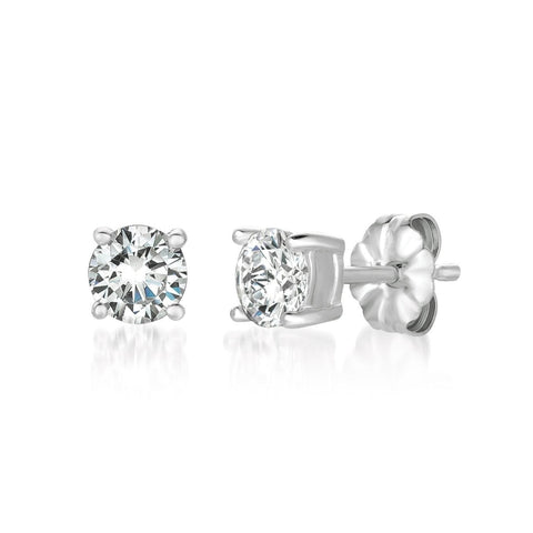 1ct Brilliant Stud Earrings in Platinum