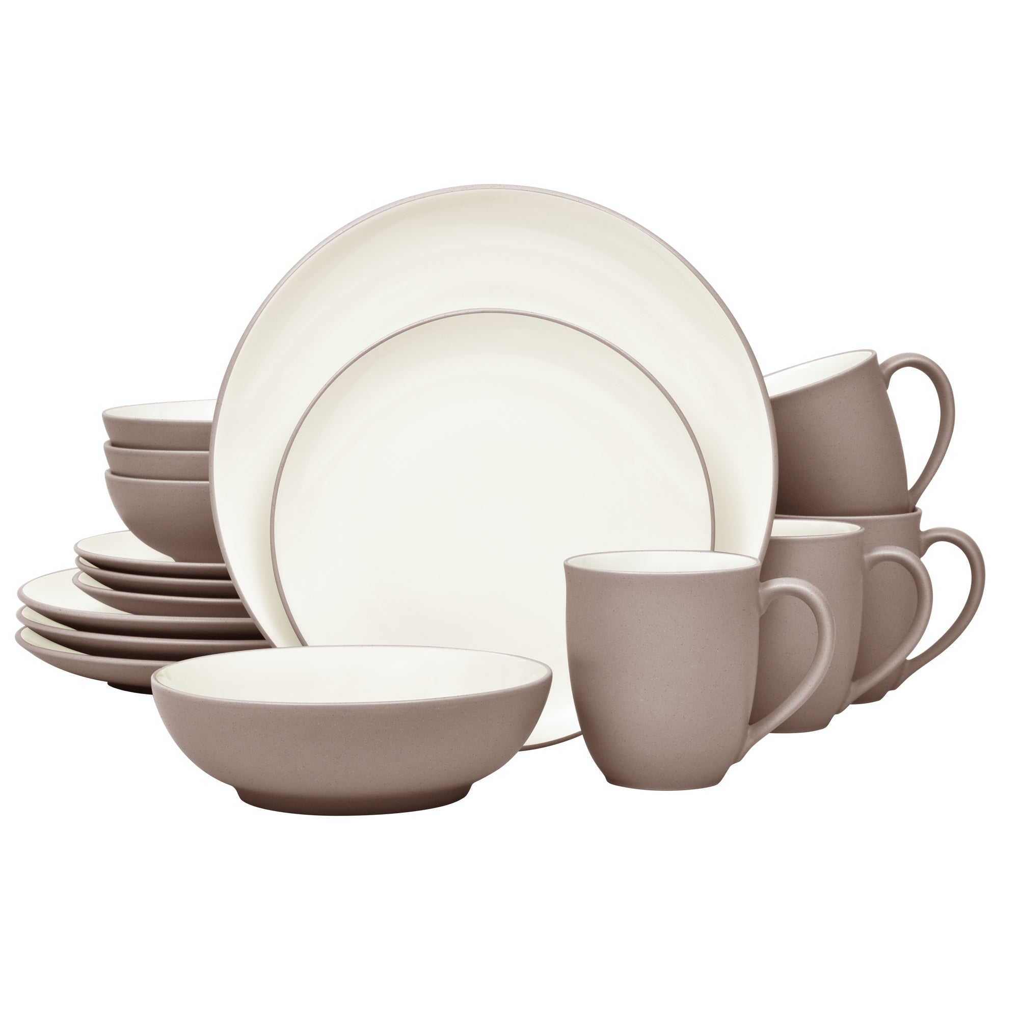  Noritake Colorwave 16-Piece Coupe Dinnerware Set, Service for 4 - Clay - Bonton