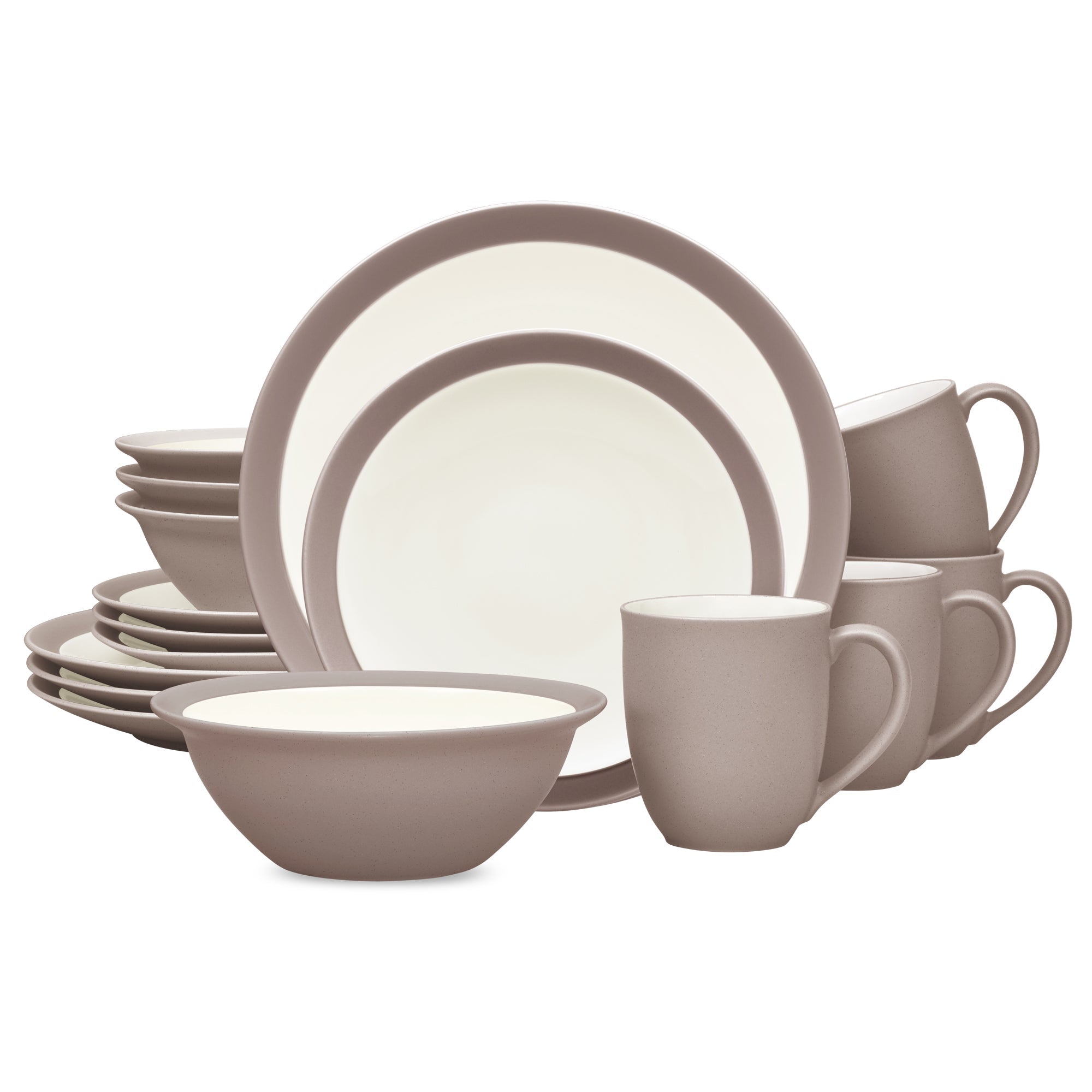  Noritake Colorwave 16-Piece Curve Dinnerware Set, Service for 4 - Clay - Bonton