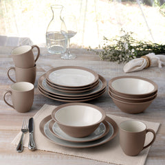 Colorwave 16-Piece Curve Dinnerware Set, Service for 4