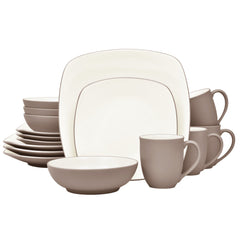 Colorwave 16-Piece Square Dinnerware Set, Service for 4