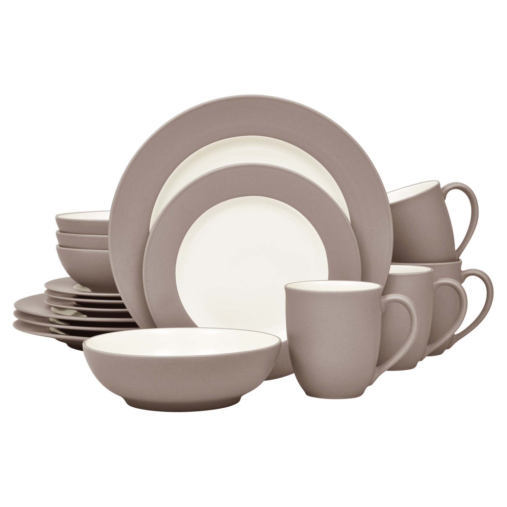  Noritake Colorwave 16-Piece Rim Dinnerware Set, Service for 4 - Clay - Bonton