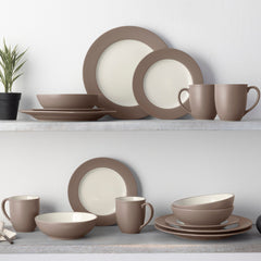 Colorwave 16-Piece Rim Dinnerware Set, Service for 4