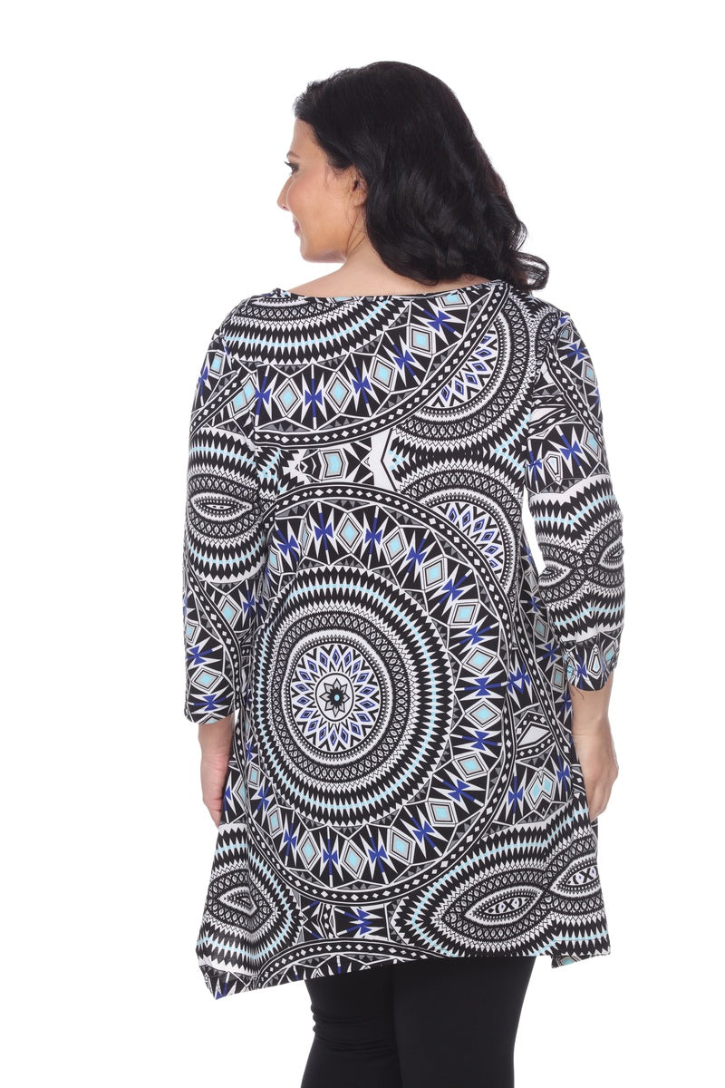  White Mark Plus Size Maji Tunic - 1X - Bonton