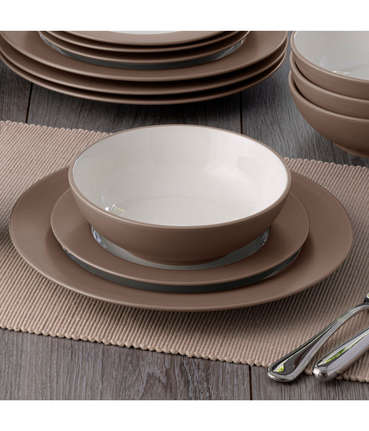  Noritake Colorwave 4 Piece Rim Place Setting - Clay - Bonton