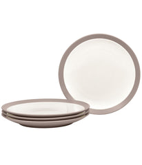 Colorwave Curve Set of 4 Curve Dinner Plates Clay